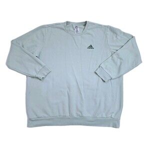 Adidas Essentials Crewneck Sweatshirt Mens 2XL Green Mint Sweater Gym Fleece
